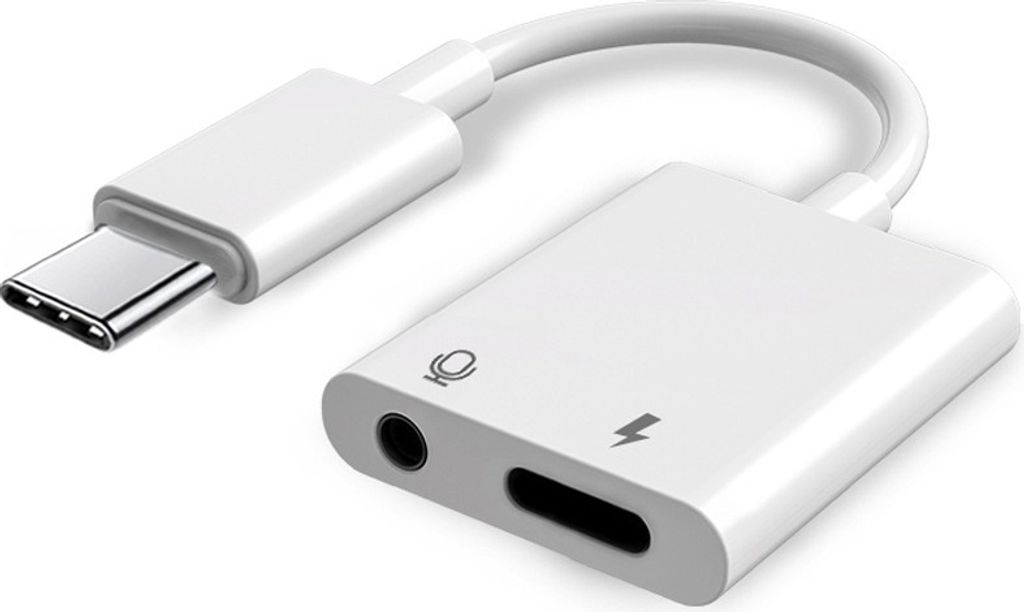 INF TYPE-C-auf-3,5-mm-Audio-Adapter mit Ladeanschluss Produktbild 