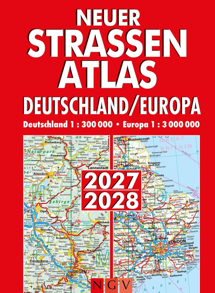 Neuer Straßenatlas Deutschland/Europa 2027/2028 Produktbild 
