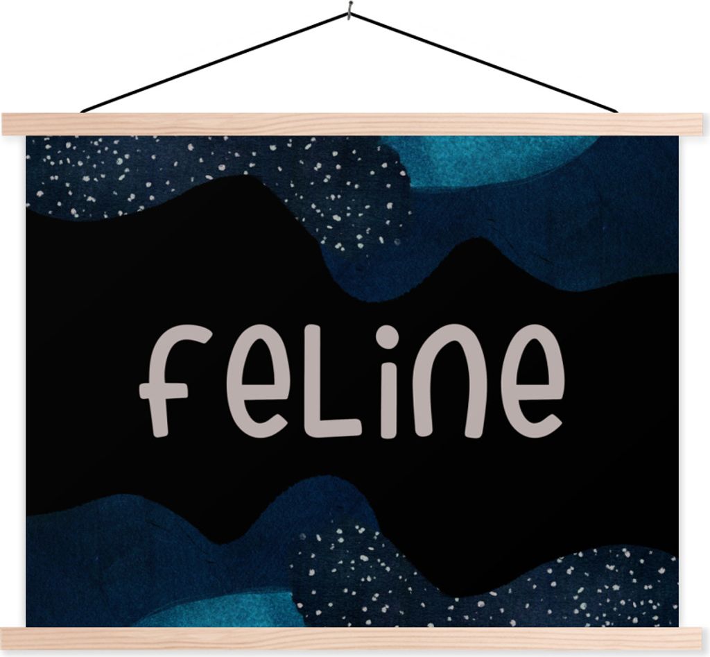 MuchoWow Textilposter Feline - Pastell - Mädchen 40x30 cm mit holzfarbenen Rahmen - Bilder