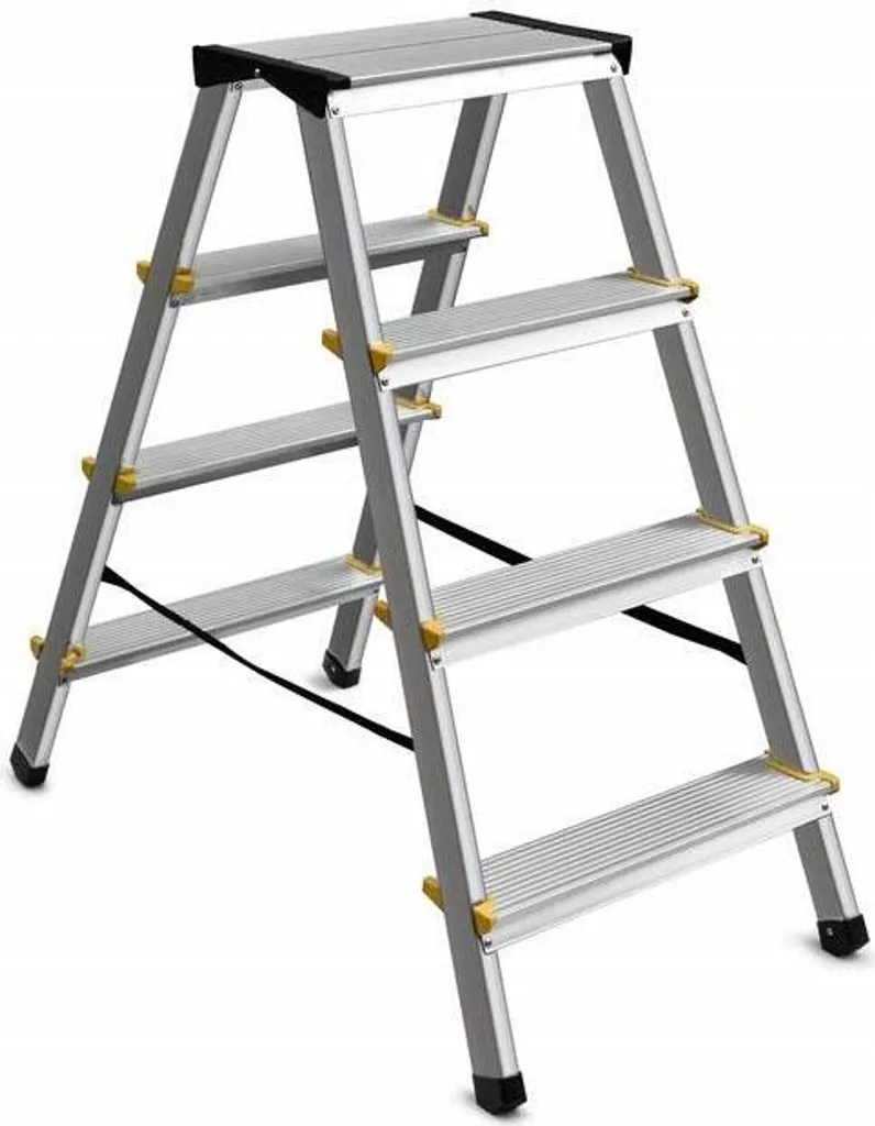 Évitez les Chutes avec ce Tabouret Échelle 4 Marches Stable et Sécurisé