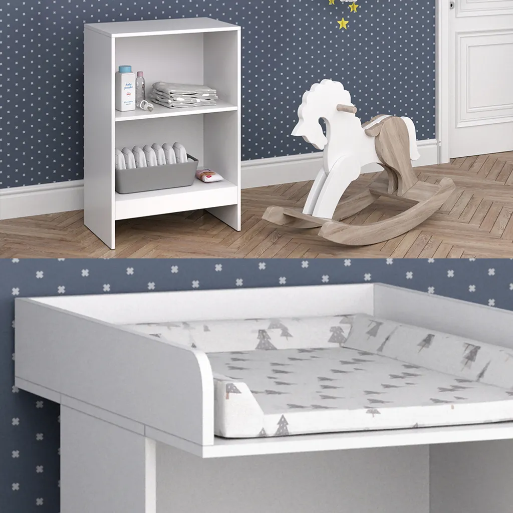 Commode à langer Vicco Leo Blanche 60 cm - Design Compact et Ergonomique - 5