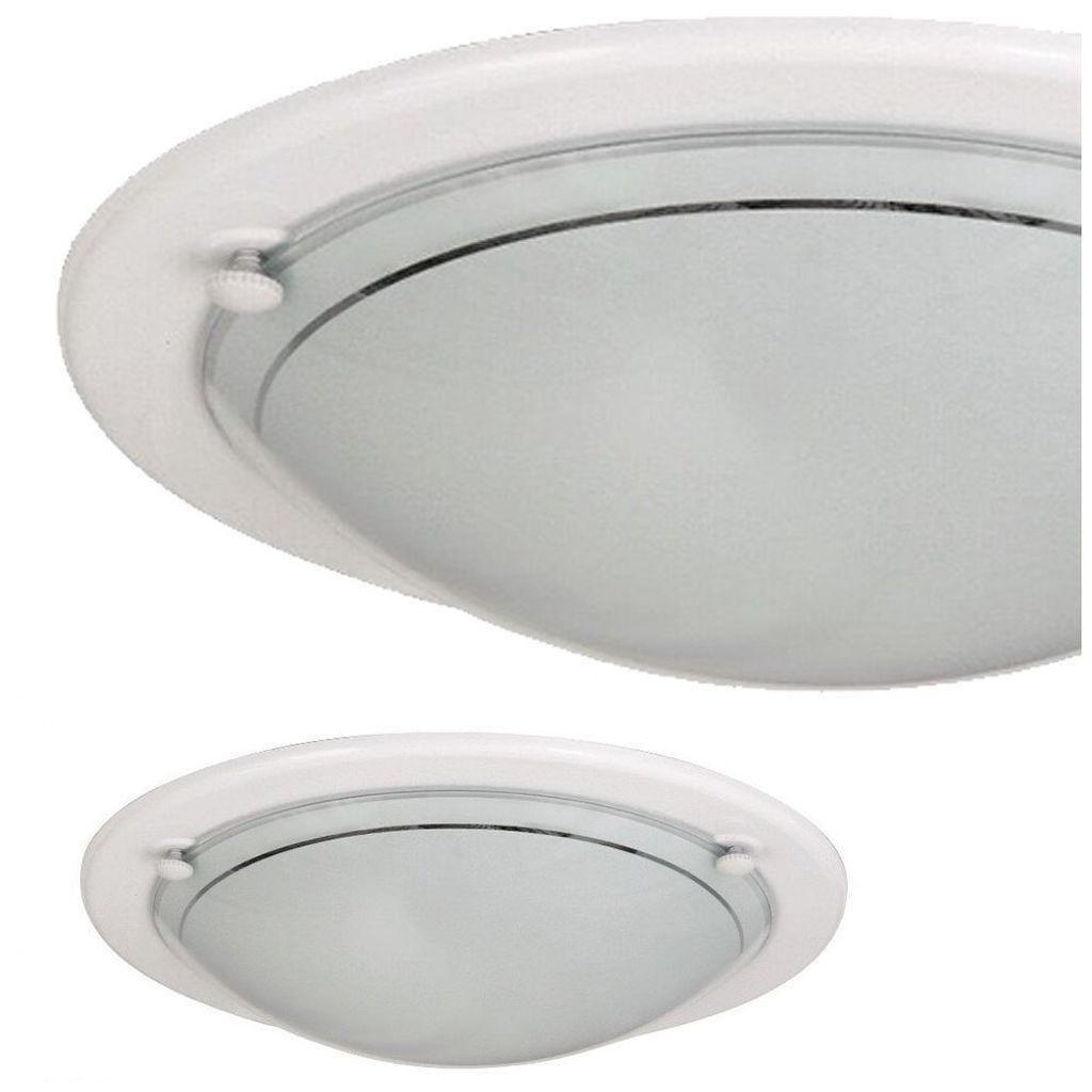 Plafond in vetro 28,5 cm E27 1x60W bianco rotondo Ufo 5101 Immagine del prodotto 