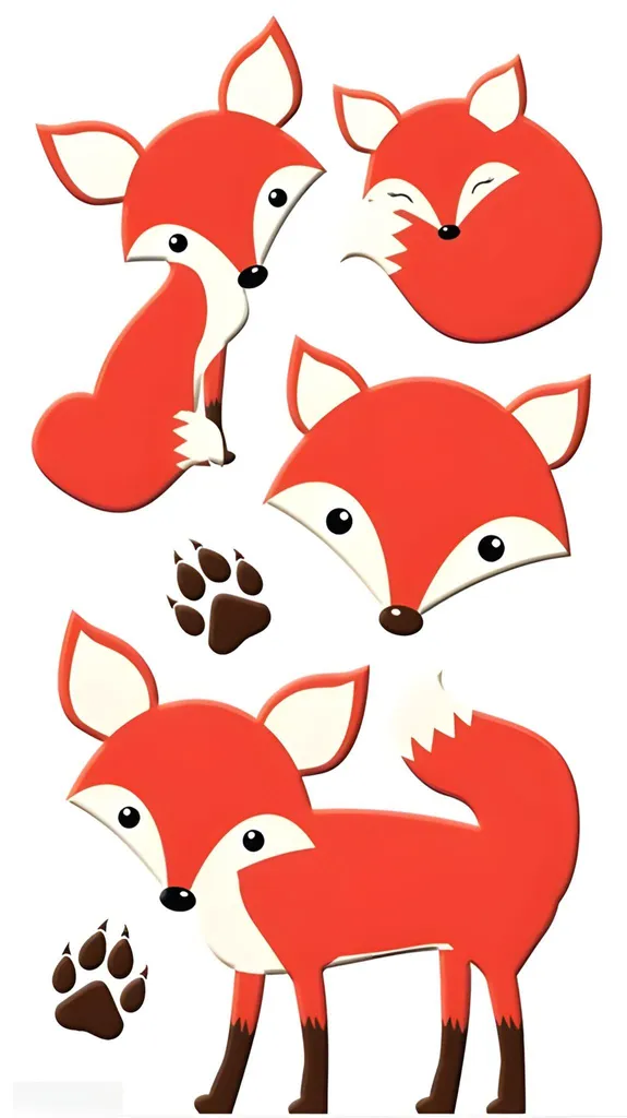 Stickers pour Décoration d'Agendas et Bullet Journal Renard Heyda