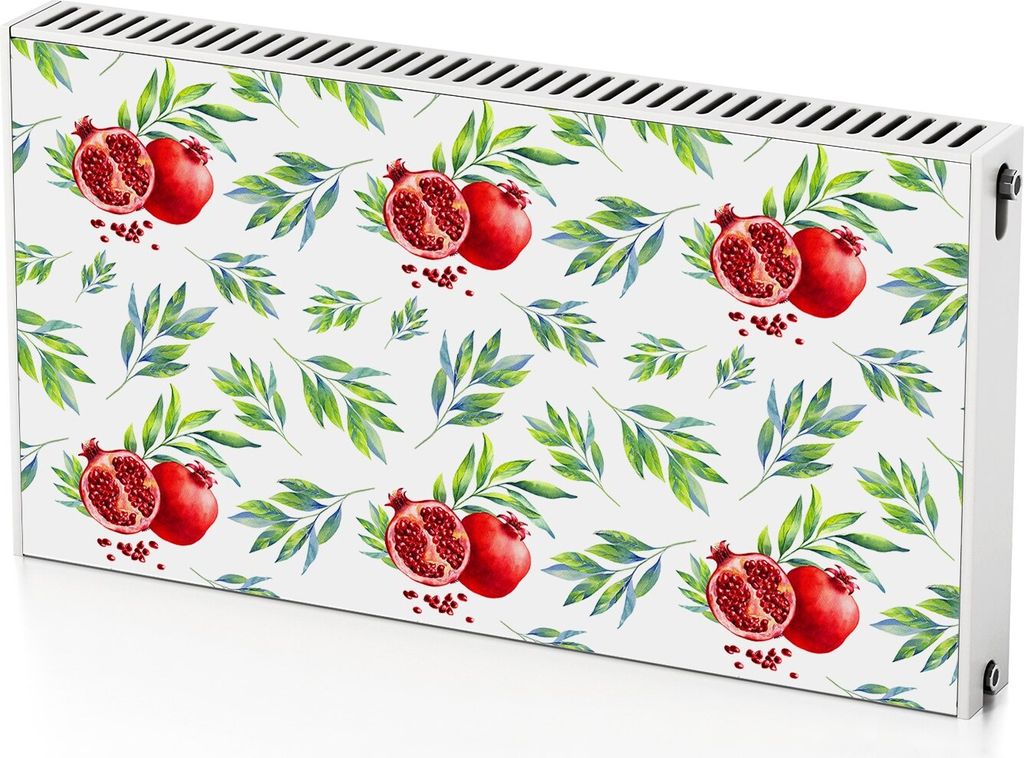 Granatapfelfrucht – Magnetische Heizkörperabdeckung – 110x60 cm – Magnet Heizkörperabdeckung – 3D Würfel – Heizkörperverkleidung – ...
