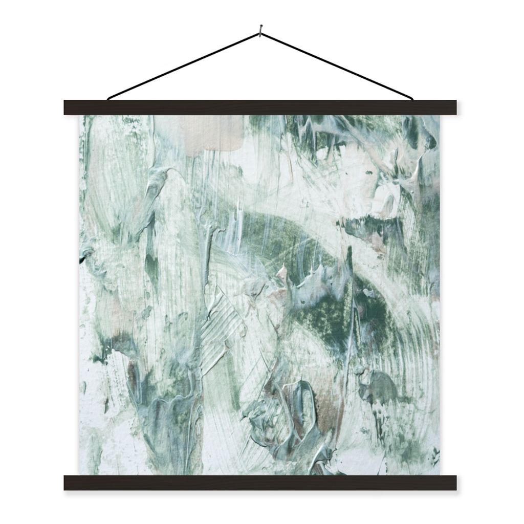 MuchoWow Textilposter Gartendekoration - Farbe - Abstrakt 60x60 cm mit schwarzem Rahmen - Posteraufhänger