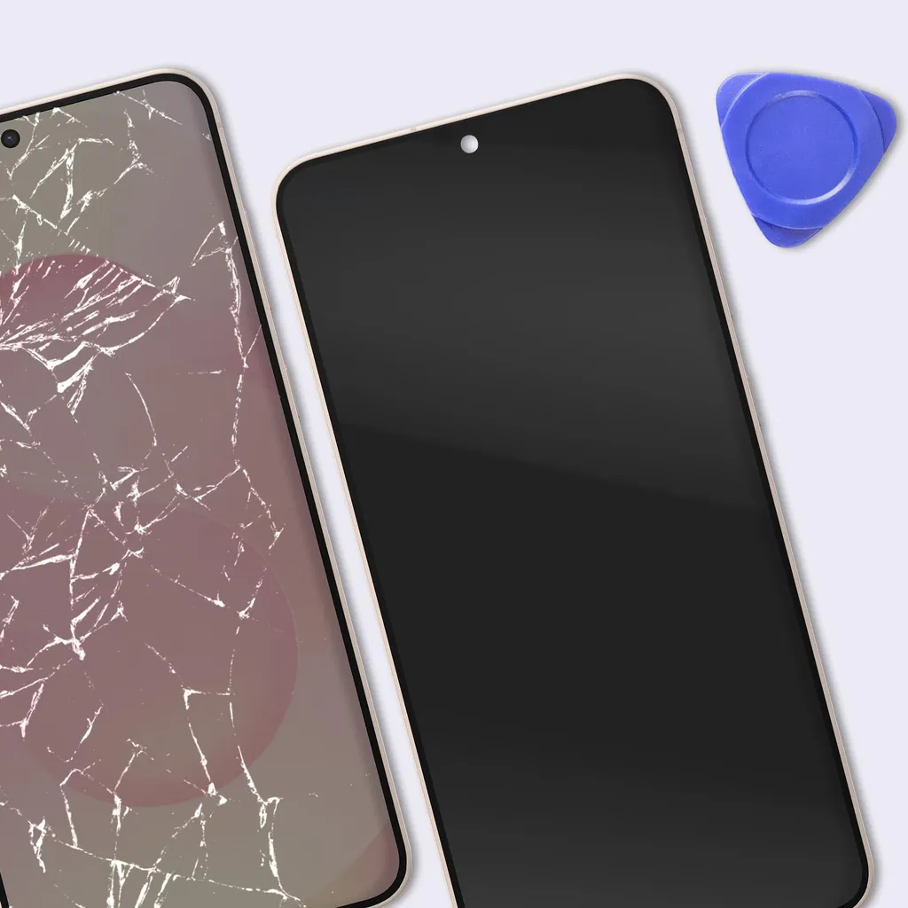 Solution Écran Noir Galaxy S25 Plus : Bloc Soft-OLED Rose Champagne