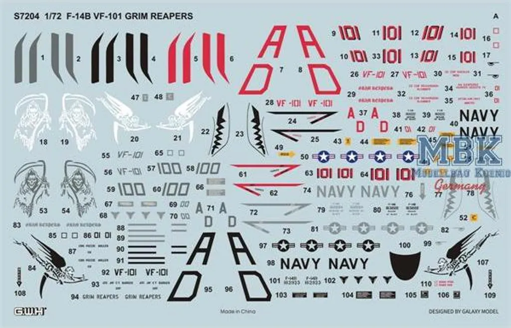 Kit Maquette F-14D Tomcat GWH S7204 Montage Facile sans Compromis