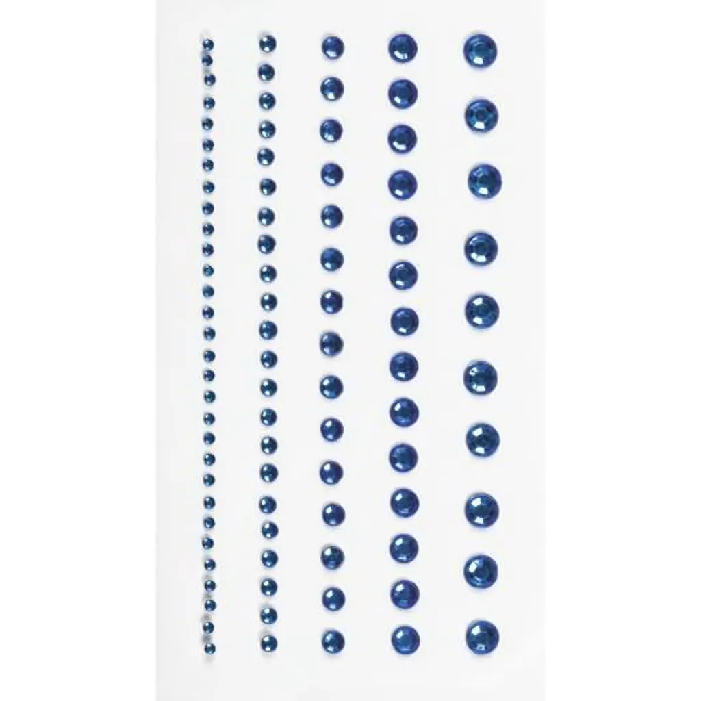 Décorer vos invitations et menus avec des strass bleus adhésifs brillants