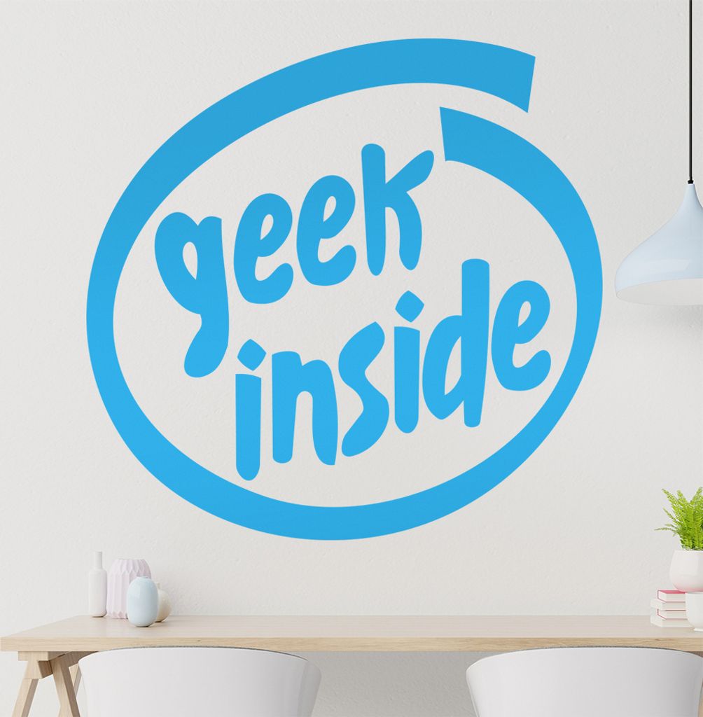 geek inside Wandtattoo in 6 Größen - Wandaufkleber Wall Sticker - Dekoration, Küche, Wohnzimmer, Schlafzimmer, Badezimmer
