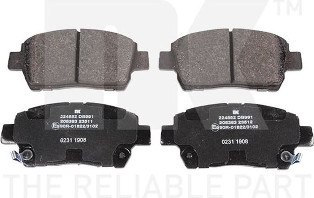NK Bremsbeläge Satz Vorne Bremsklötze für TOYOTA Yaris Schrägheck (P1) 224552