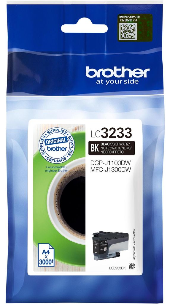 Brother LC3233BK, Standardertrag, Schwarz, Tinte auf Produktbild 