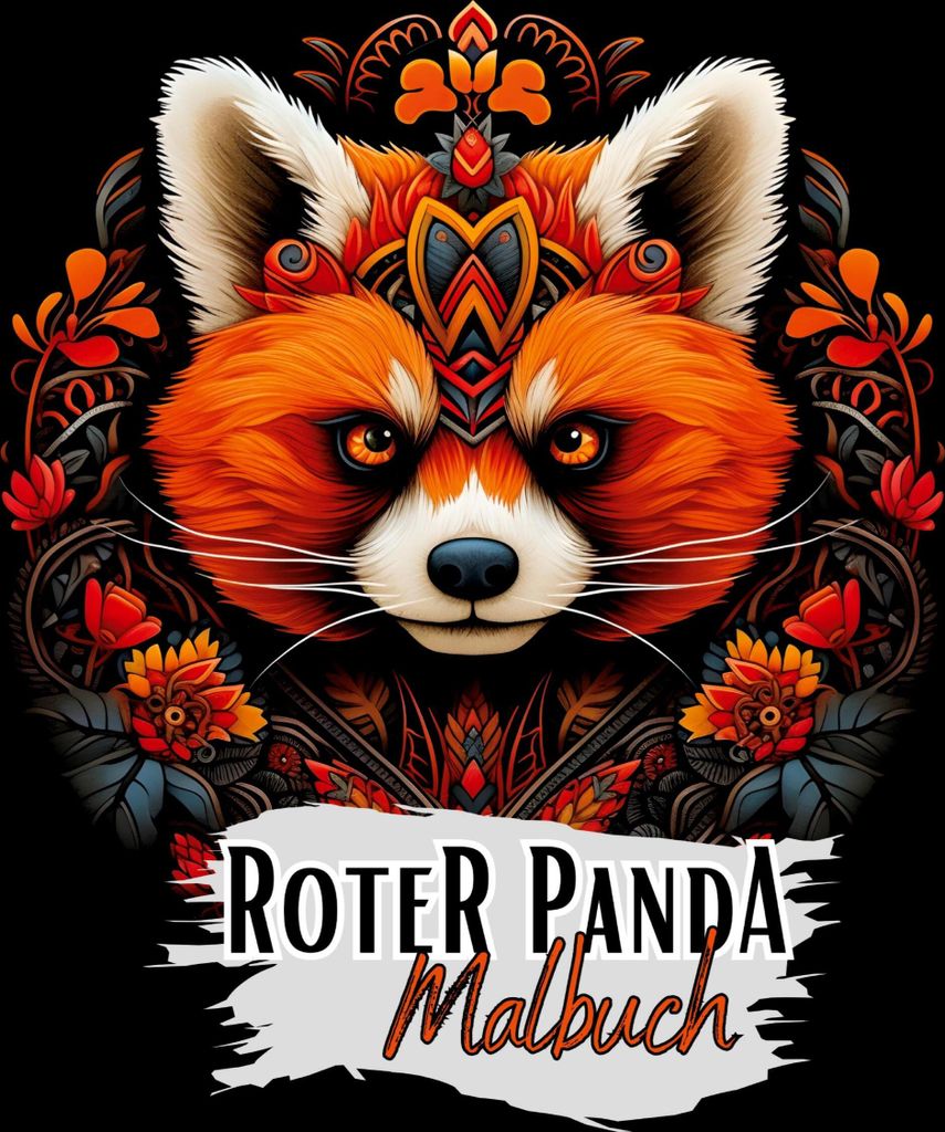 Schwarzes "Roter Panda Malbuch".