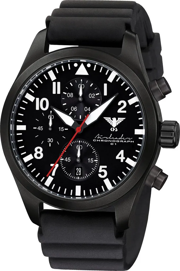 Montre KHS Airleader Incassable : Chronographe Acier Noir Haute Résistance