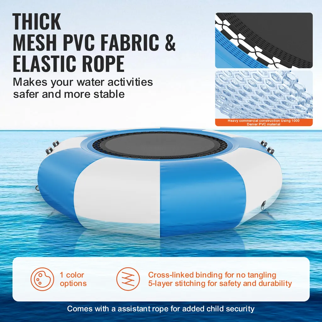 Plateforme de natation et trampoline gonflable 2m pour lac et piscine