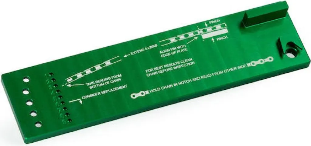 Outil de mesure de chaîne précis Abbey Tools LL Standard vert anodisé