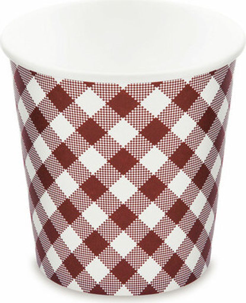 50x Papierbecher Eisbecher rund KARO 750 ml Ø 11,5 cm Produktbild 