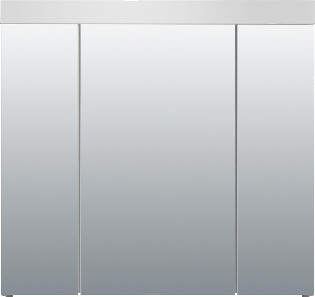 trendteam Bad Spiegelschrank Devon Weiß Melamin/Spiegelglas Produktbild 