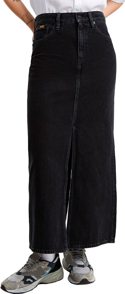 G-star Viktoria Langer Rock Schwarz 27 Frau Schwarz 27