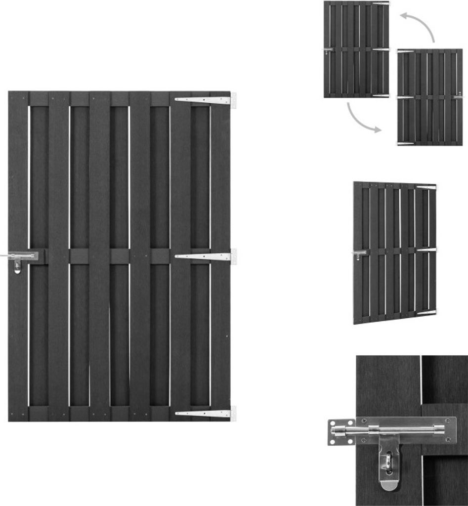 vidaXL Gartentor WPC 100 x 150 cm Grau - Gartentore