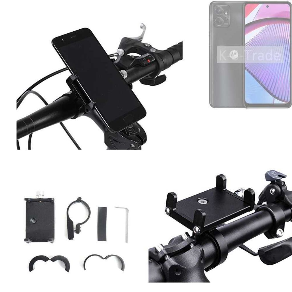 K-S-Trade Handyhalterung für das Fahrrad kompatibel mit Motorola Moto G54 5G Power Halter Lenkstange Fahrradhalterung Motorrad Bike Mount Befestigung