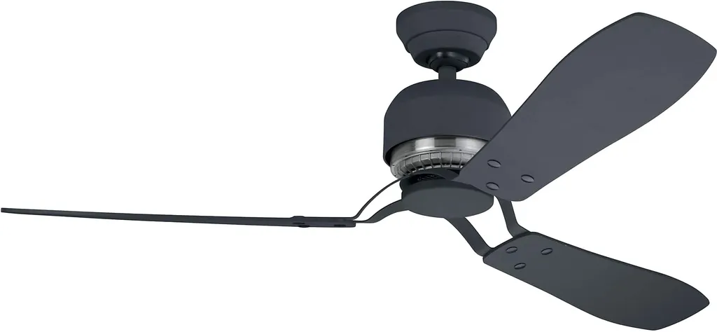 Ventilateur plafond silencieux Industrie II Graphite 132 cm mural