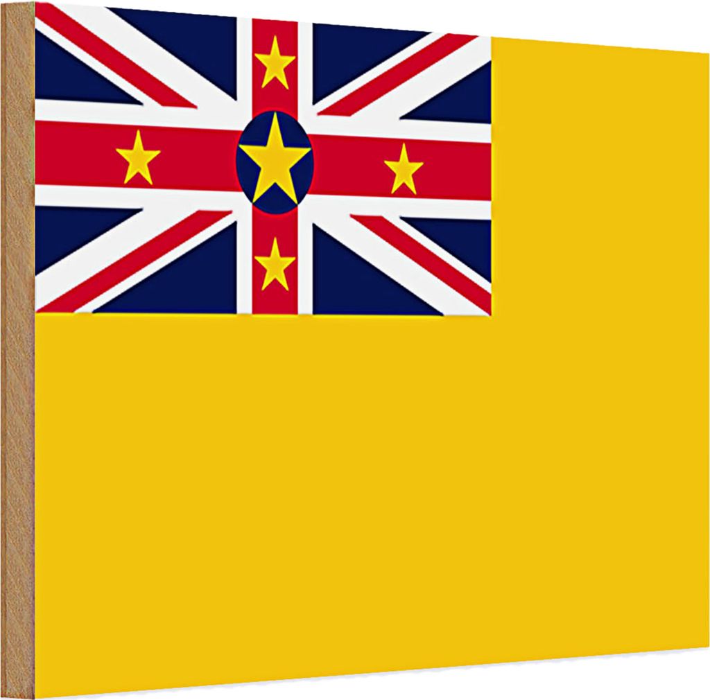 Holzschild Flagge Niue 30x20cm Flag of Niue