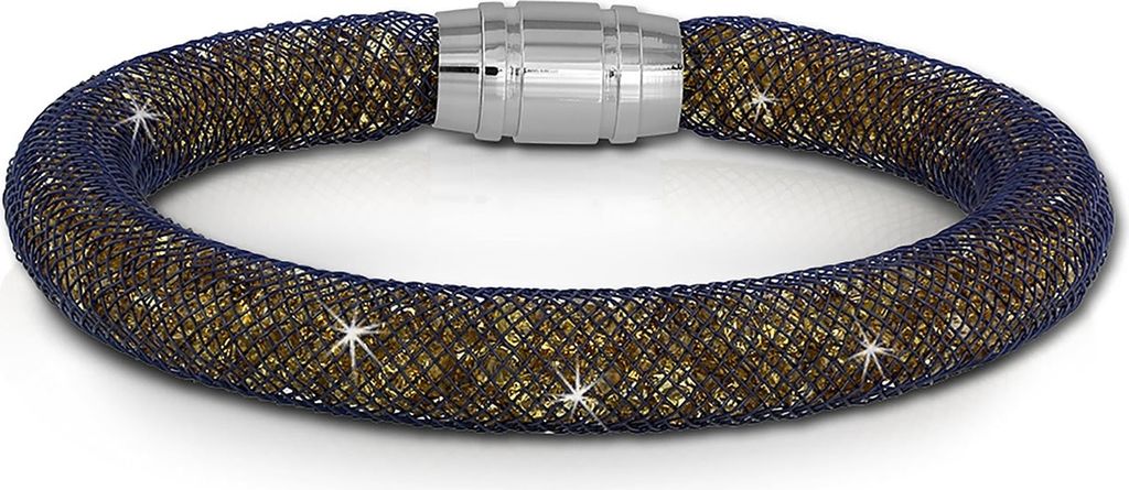SilberDream Damen-Armband 20cm gold Mini Kristalle Edelstahl Nylon SDA050N0