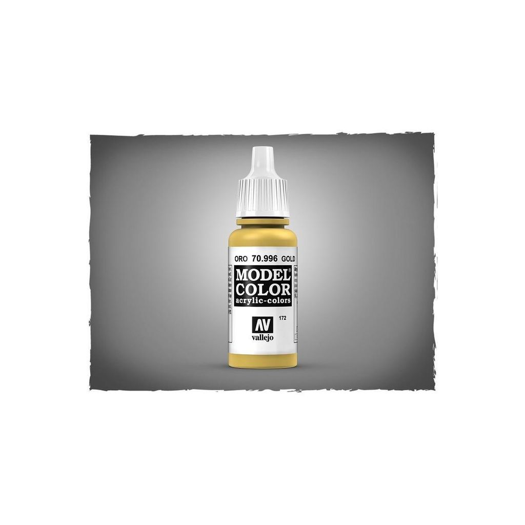 Vallejo 70.996, 17 ml, Dorado, Metalizado, Frasco Imagen del producto 