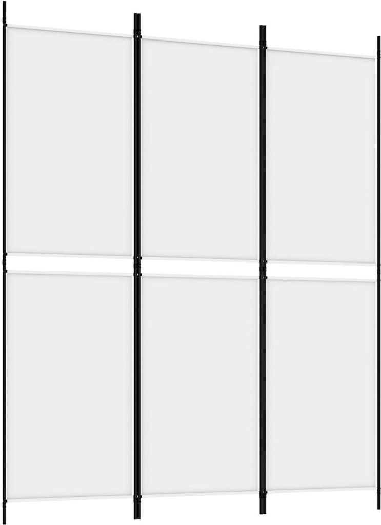 vidaXL Paravent 3 pièces blanc 150x180 cm Tissu Image du produit 