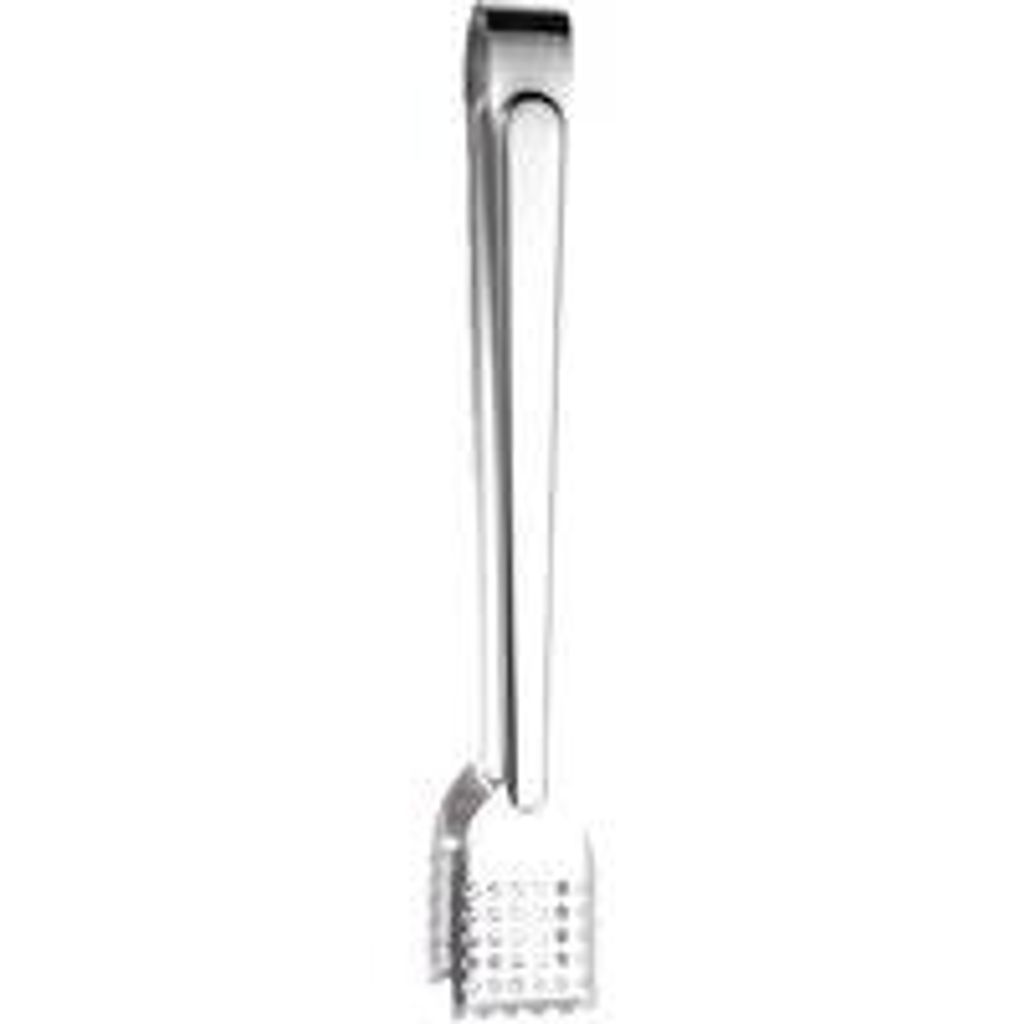 Serviertang aus Edelstahl - Grilltang - U-förmiges Design - 22.9 cm - Silber