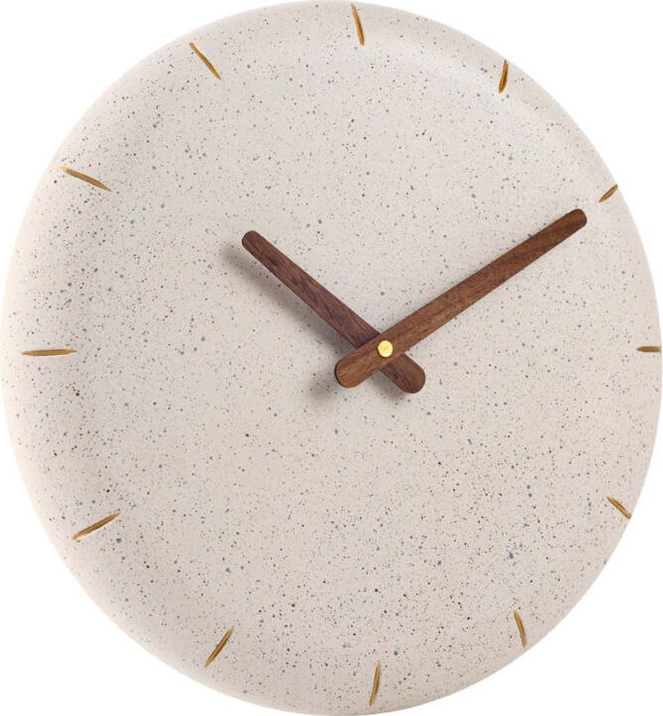 SensaHome Wanduhr Kyoto – Runde Uhr in Japandi-Betonoptik – Produktbild 