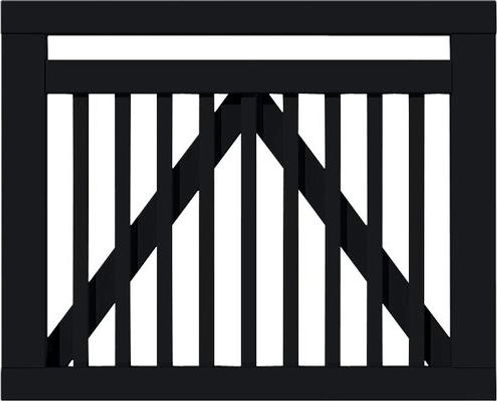 Plus Tor Linea 100 x 80 cm RAL 9005 Schwarz