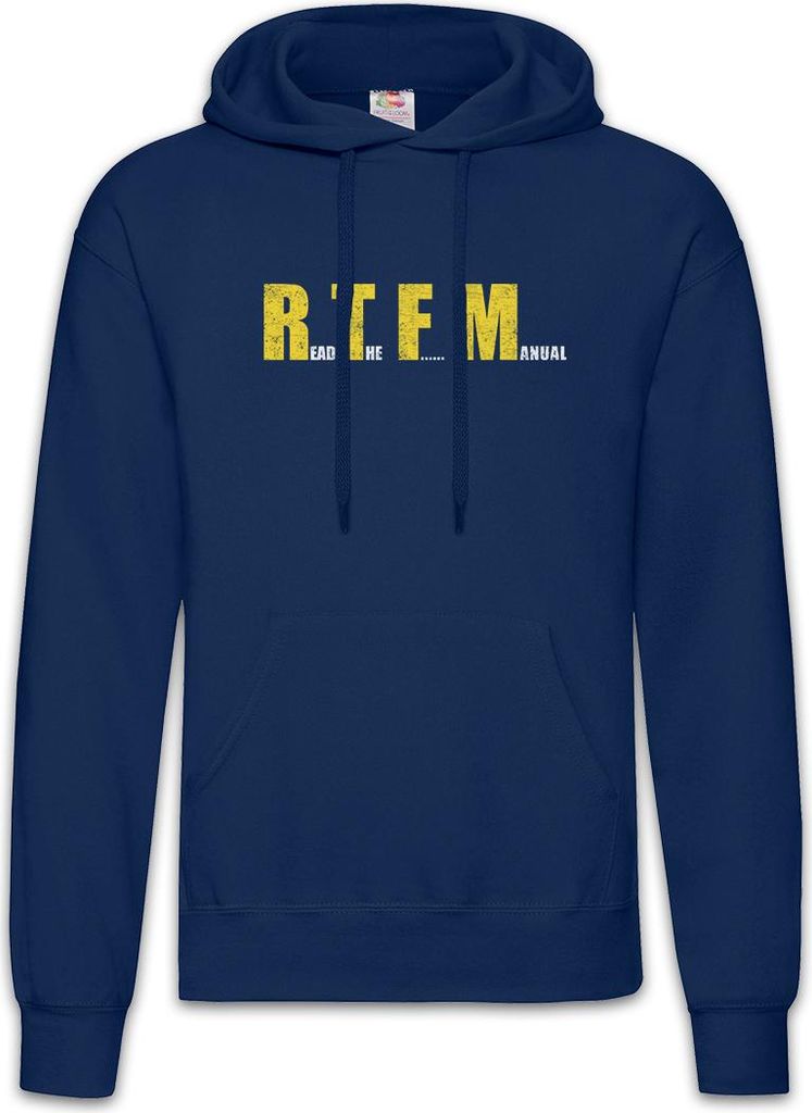 Urban Backwoods Read The F Manual, Herren Hoodie, Farbe: Navy, Größe: XL