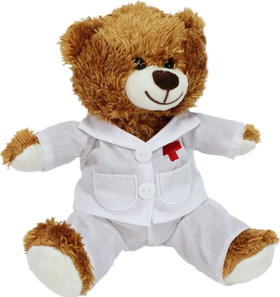 Teddybär Doktor Plüsch Kuscheltier im Arztkittel - ca. 23 cm
