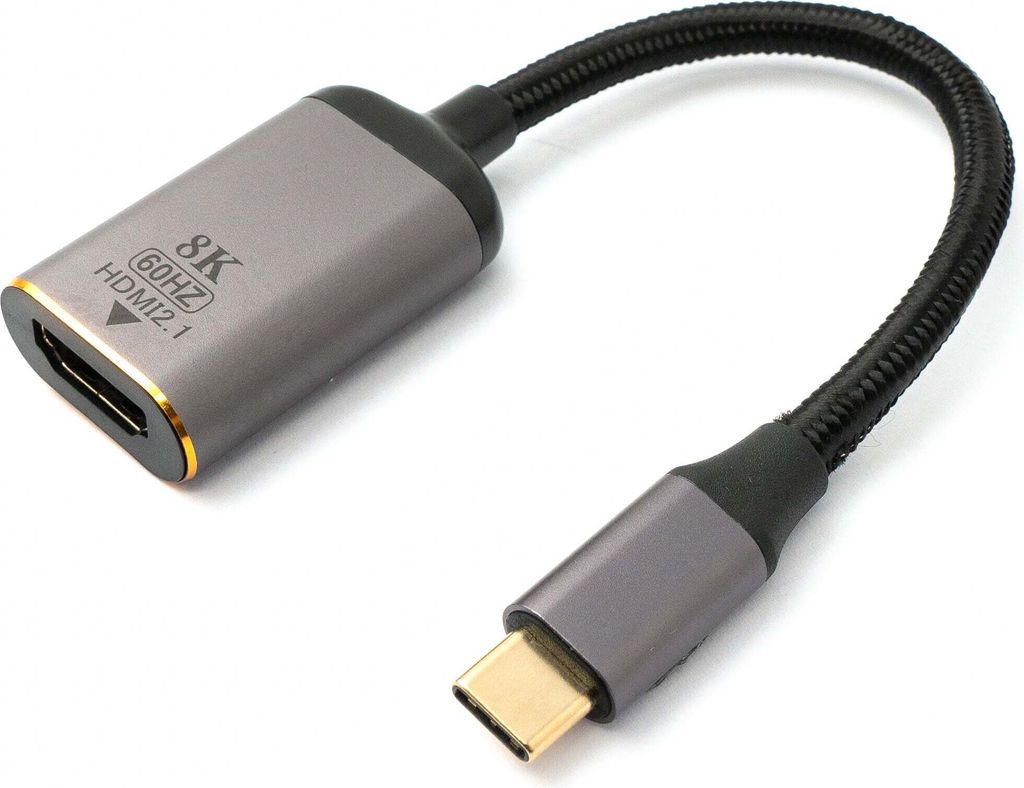 SYSTEM-S USB4 USB Kabel 10 cm Typ C Stecker zu HDMI 2.1 Produktbild 