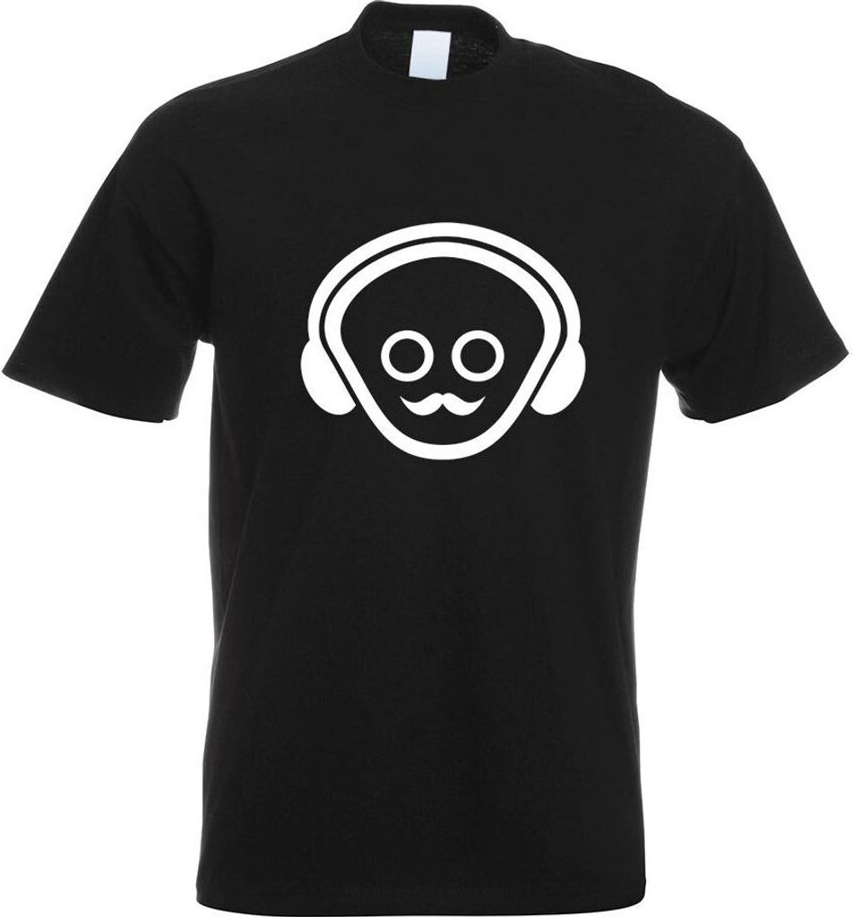Kiwistar - T-Shirt - schwarz - Mustache Motiv Bedruckt Funshirt Design Print - mit Motiv Bedruckt - Funshirt Design - Sport - Freizeit - Herren - XL