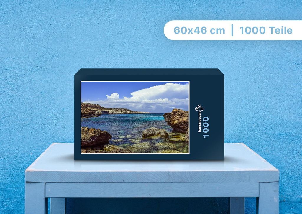 hansepuzzle 98366 - Cava Greko Puzzle, 1000 Teile, Natur, 60,0 x 46,0cm mit hochwertiger Aufbewahrung, Kartonbox und wiederverschließbarem Beutel