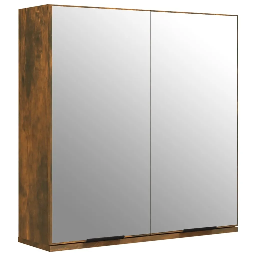Armadietto Bagno Specchio SYFAX™ Rovere Fumo 64x20x67 cm - Offerta Online