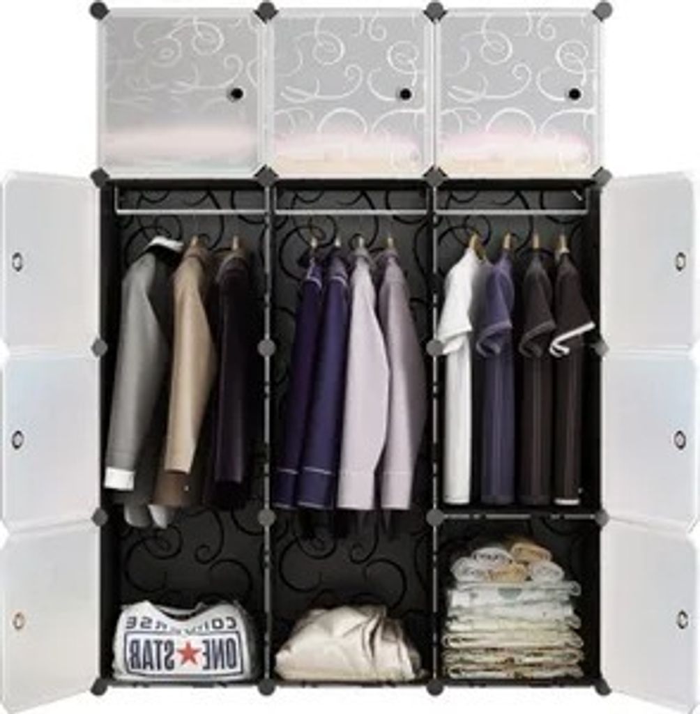 GROSSER MODULARER KLEIDERSCHRANK 12X GARDEROBENSCHRANK 12 Produktbild 