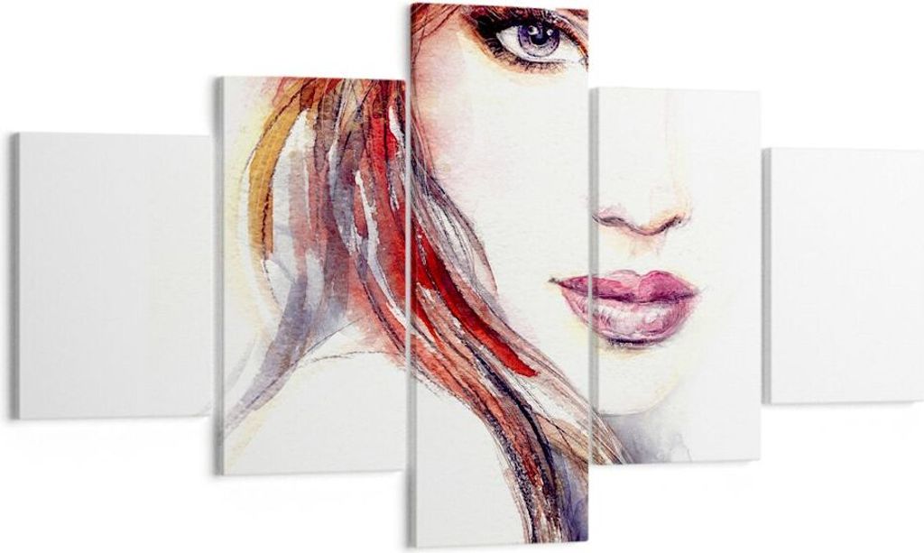 Bild auf Leinwand - Leinwandbild - Dame perfekt Kleid Eleganz - 125x70cm - Wand Bild - Wanddeko - Leinwanddruck - Bilder - Kunstdruck - Wanddekorat...
