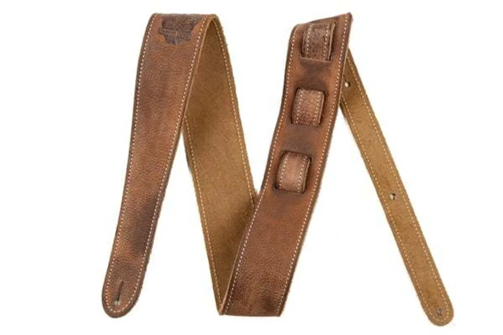 Fender Road Worn Strap - Sangle de Guitare en Cuir Marron Vieilli