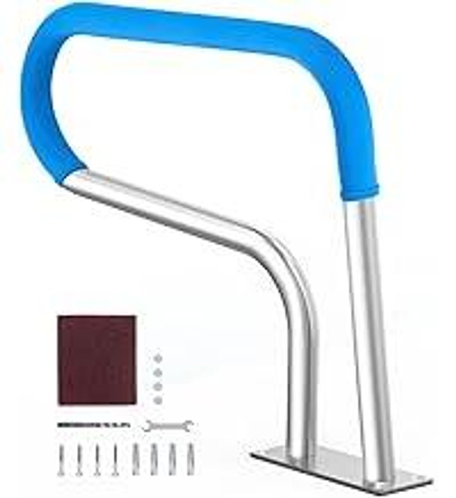 VEVOR Pool-Handlauf, 805 x 100 x 585 mm, Pooleinstieg Edelstahl mit Grundplatte für Innen-/Außenpools, Einstieghilfe für Schwimmbäder, rostfrei...