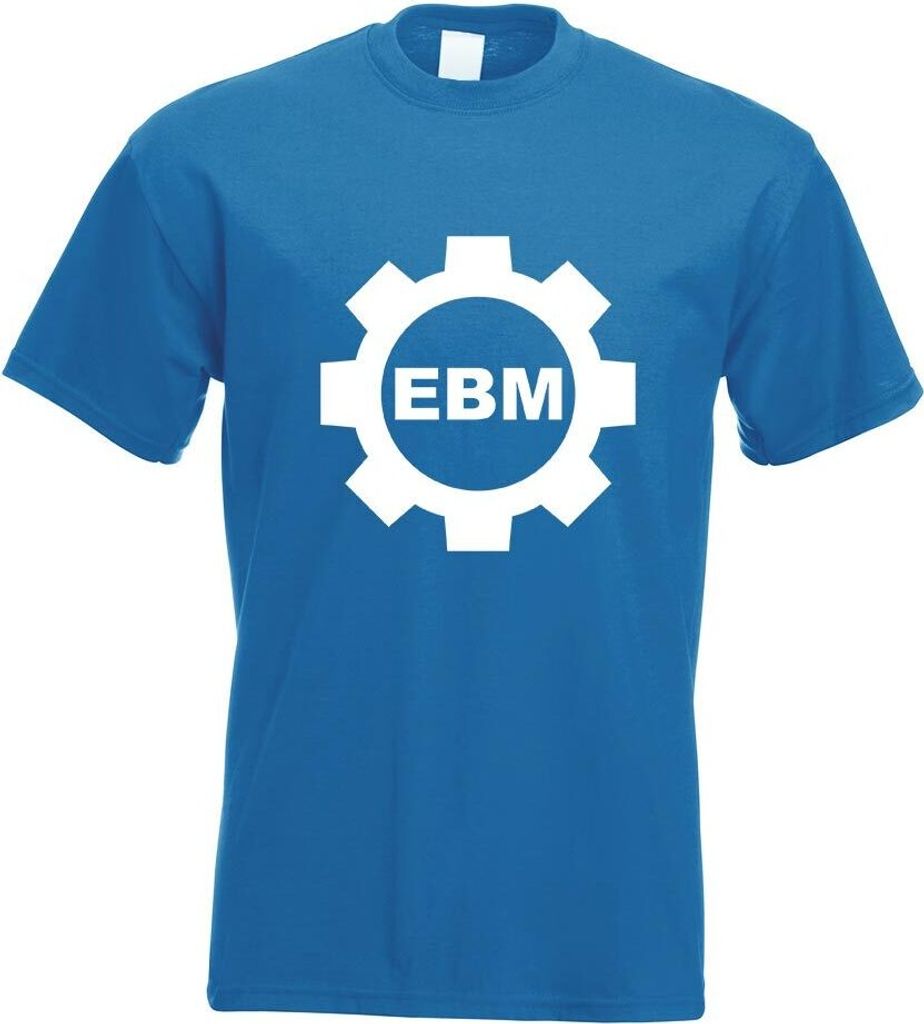 Kiwistar - T-Shirt - royal - Ebm Zahnrad Motiv Bedruckt Funshirt Design Print - mit Motiv Bedruckt - Funshirt Design - Sport - Freizeit - Herren - M