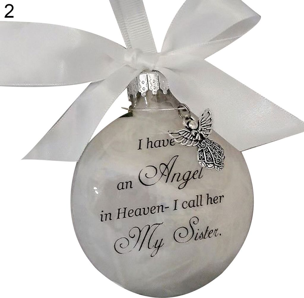 Weihnachtsgedenken für Dekoration Feder Ball Engel in Himmel Gedenk Ornament-#2