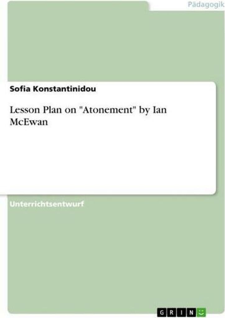 Lesson Plan on "Atonement" by Ian McEwan