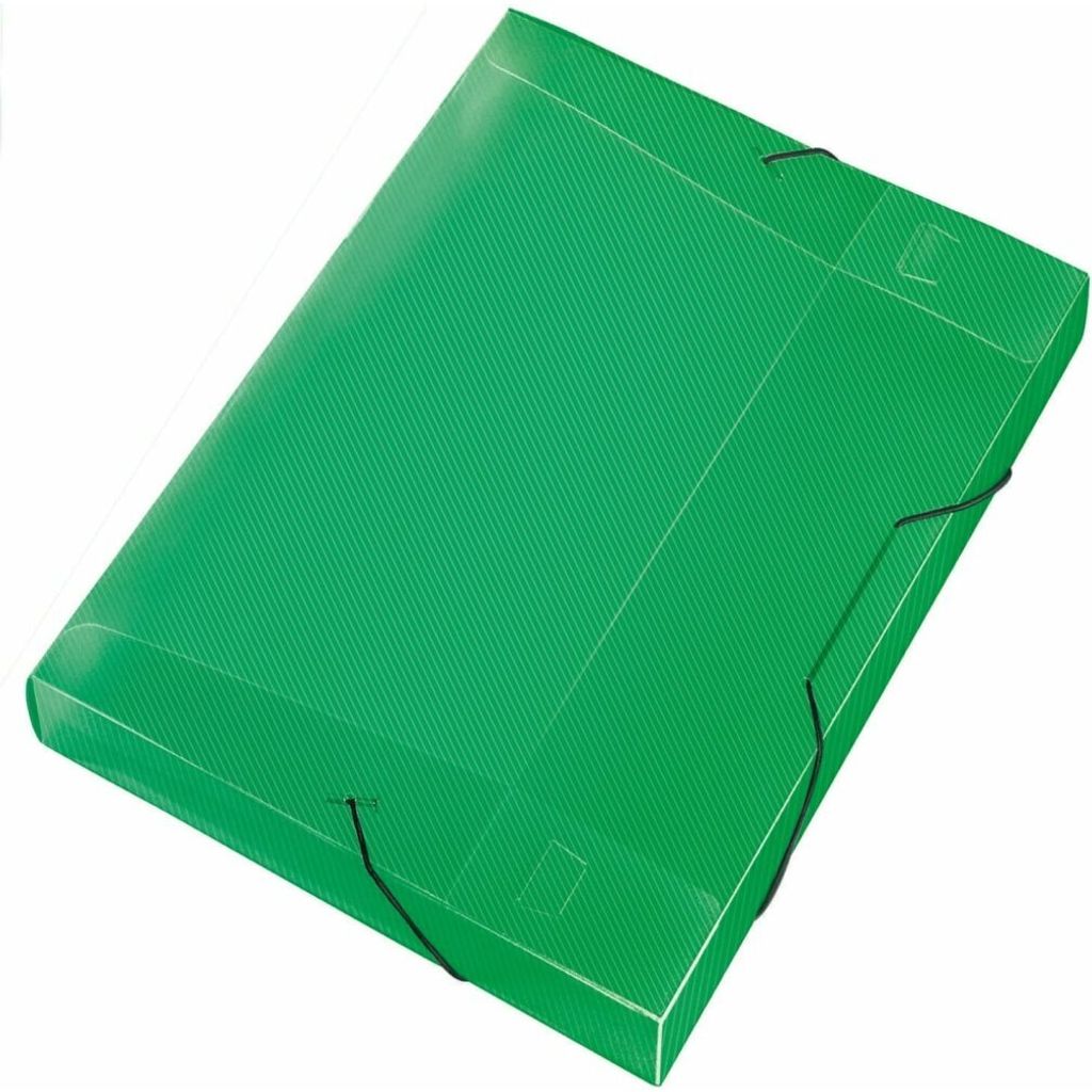 VELOFLEX Heftbox Crystal 3,0 cm transparent grün Produktbild 