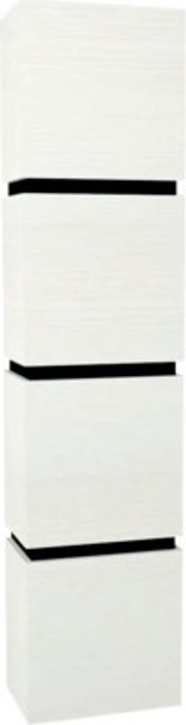 Hängehochschrank mit 4 Türen und 3 Schubladen Devo Viva 2.0 rechts BxHxT 40x170x26 cm strukture white Holzdekor