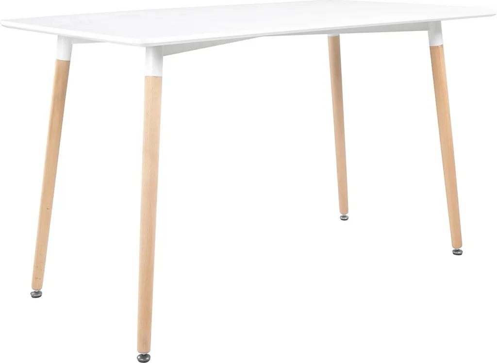 Table à manger blanche 4 personnes PIA rectangulaire 120cm design scandi