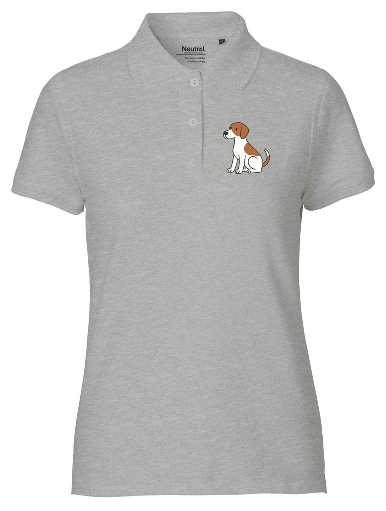 Huuraa Damen Polo Shirt Pointer Comic Pointy XL Sport Grey Bio Baumwolle Fairtrade Poloshirt Geschenkidee