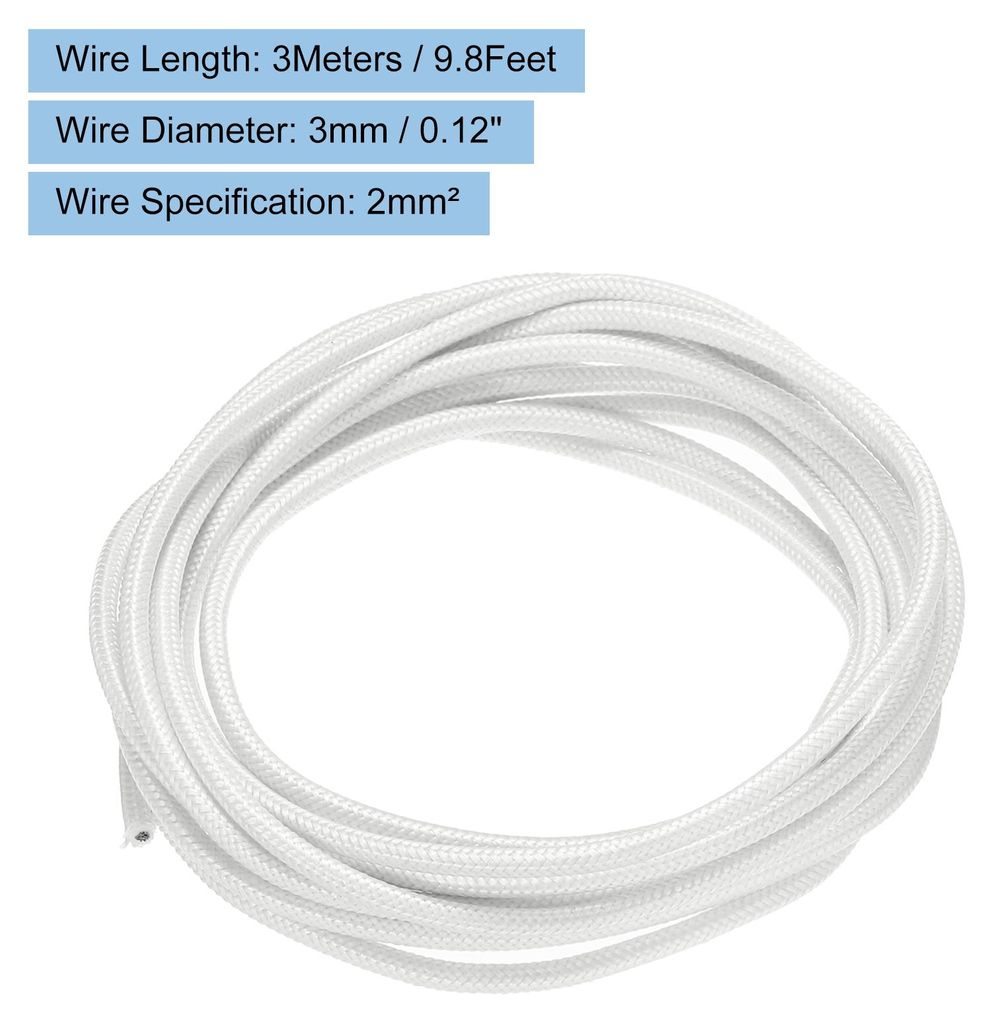 14 AWG Silikon Elektrokabel 2 mm2 3 Meter Flexibles Hochtemperatur Geflochtenes Kabel Verzinnter Kupferdraht fš¹r Industrie KFZ DIY RC-Autos Boot...
